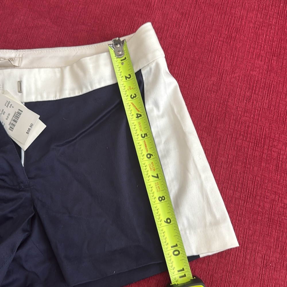 Navy and White Colorblock Shorts - Picture 2 of 5
